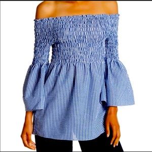 NWOT Max Studio Gingham Top - Medium